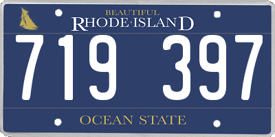 RI license plate 719397