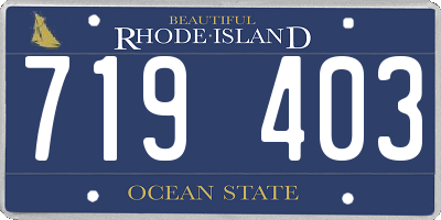 RI license plate 719403