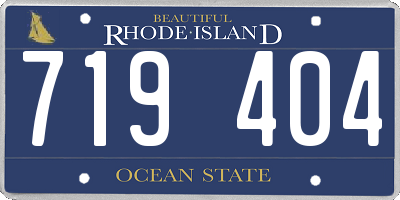 RI license plate 719404