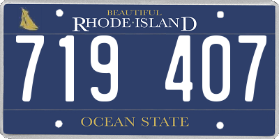 RI license plate 719407