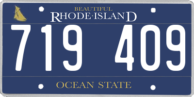 RI license plate 719409