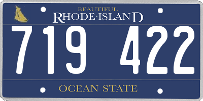 RI license plate 719422