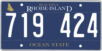 RI license plate 719424