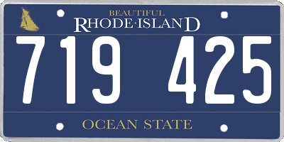 RI license plate 719425