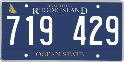 RI license plate 719429
