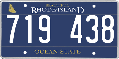 RI license plate 719438