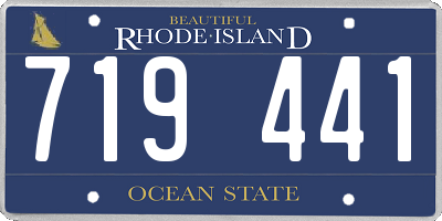 RI license plate 719441