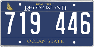 RI license plate 719446