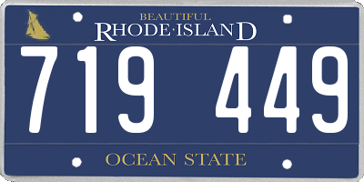 RI license plate 719449