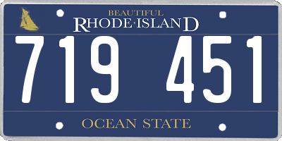 RI license plate 719451