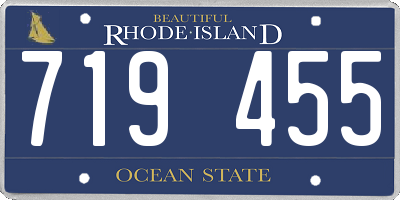 RI license plate 719455