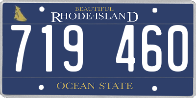 RI license plate 719460