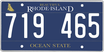 RI license plate 719465