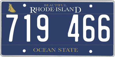 RI license plate 719466