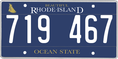 RI license plate 719467