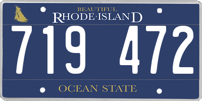 RI license plate 719472