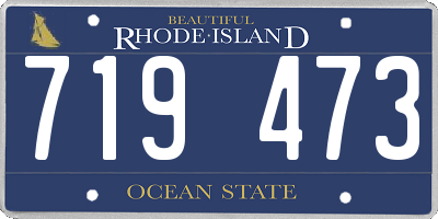 RI license plate 719473