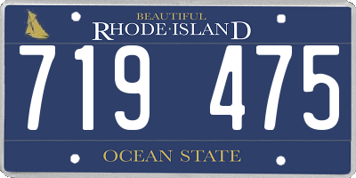 RI license plate 719475
