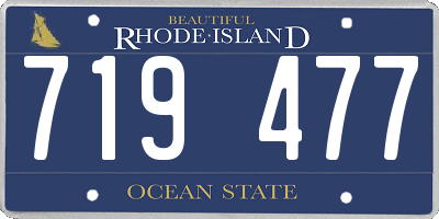 RI license plate 719477