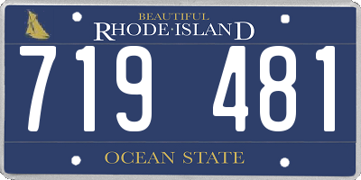 RI license plate 719481