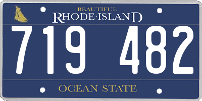 RI license plate 719482