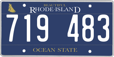 RI license plate 719483