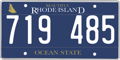 RI license plate 719485