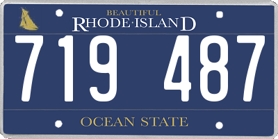 RI license plate 719487