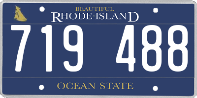 RI license plate 719488