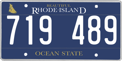 RI license plate 719489