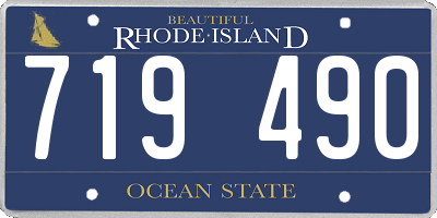 RI license plate 719490