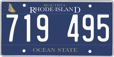 RI license plate 719495