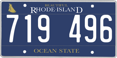 RI license plate 719496