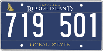 RI license plate 719501
