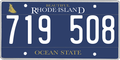 RI license plate 719508