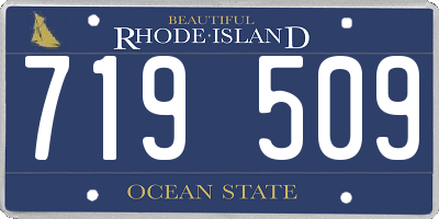 RI license plate 719509