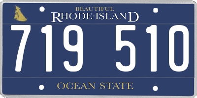 RI license plate 719510