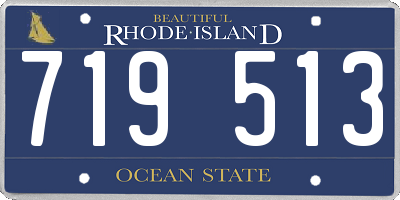 RI license plate 719513