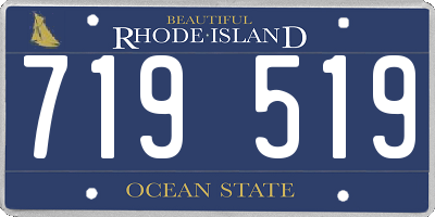 RI license plate 719519