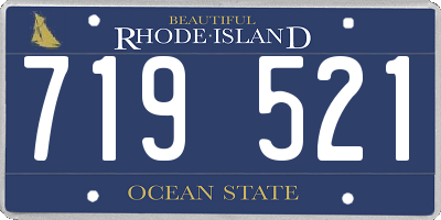 RI license plate 719521