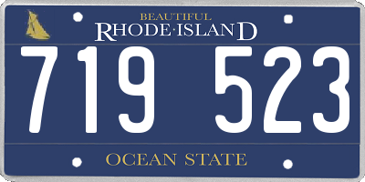 RI license plate 719523