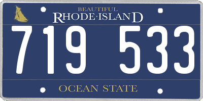 RI license plate 719533