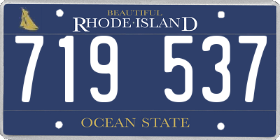RI license plate 719537