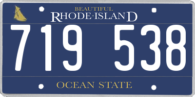 RI license plate 719538