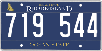 RI license plate 719544