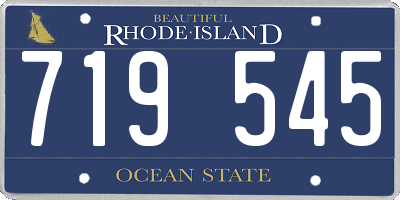 RI license plate 719545