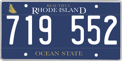 RI license plate 719552