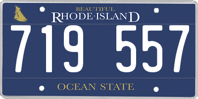 RI license plate 719557