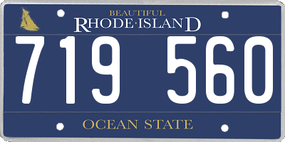 RI license plate 719560