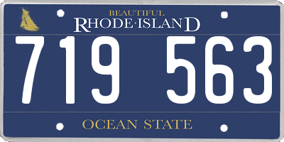 RI license plate 719563